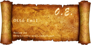 Ottó Emil névjegykártya